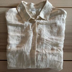 Women's Cream Button-Up Top